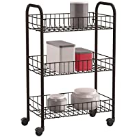 Metaltex Siena Carro de Cocina- Acero Recubierto de epoxi- Negro- 41x23x63 cm